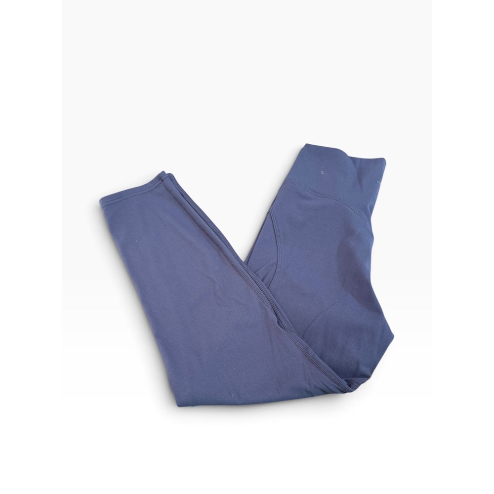 Alphalete Surface Path Leggings Womens XS Blue High Rise Crossover Waist 27"
